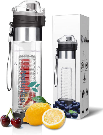 Naturica 24 OZ Fruit Infuser Water Bottle ( Black )