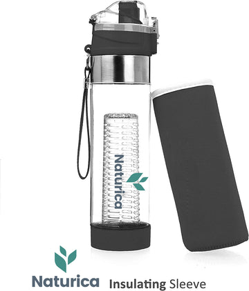 Naturica 24 OZ Fruit Infuser Water Bottle ( Black )